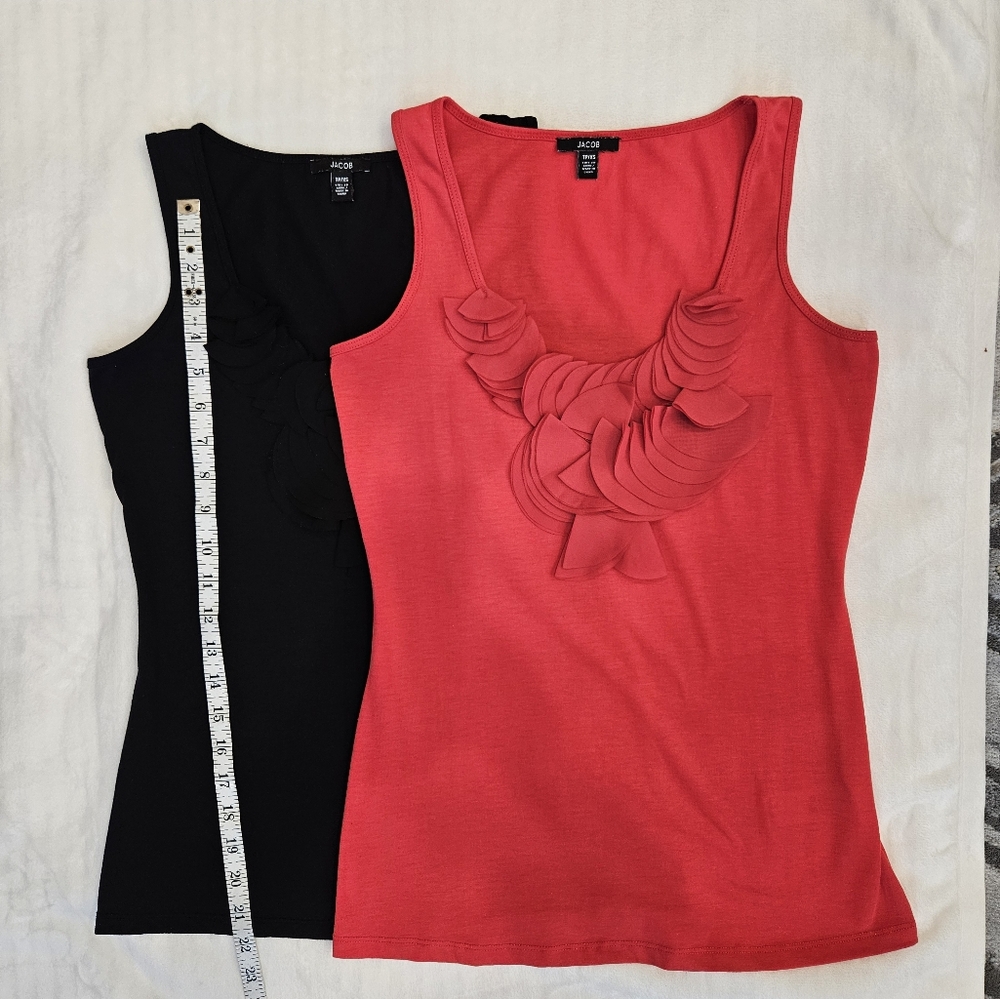 Jacob Red Tank Top with Ruffle Accent - Picture 8 of 8